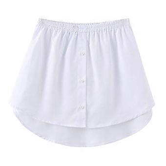Rallonge de chemise superposée, faux haut à ourlet asymétrique, mini-jupe ajustable pour femme SS07