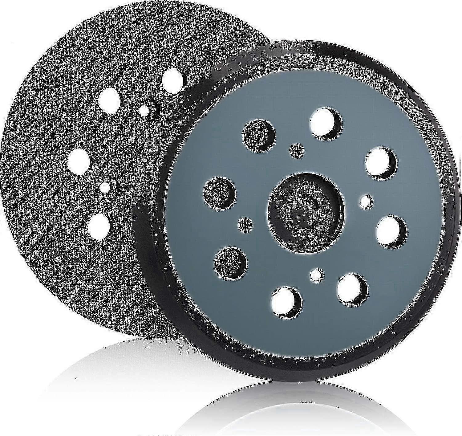 2Pcs 125mm 8-Hole Replacement Sanding Pad compatible withOrbital Sander Hook & Loop