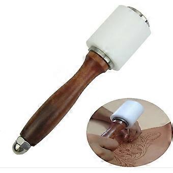 Wooden Leather Hammer, Mallet Leathercraft Nylon Head Craft Tool Leathercraft Carving Hammer Sew Staming Diy Tools