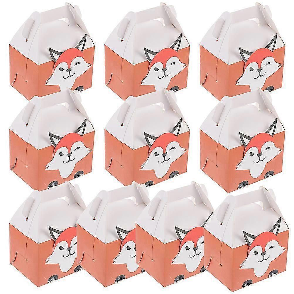 Sweets Box Animals Design Cookie Boxes Rectangular 15X11.5X8.5CM Carrying 20Set