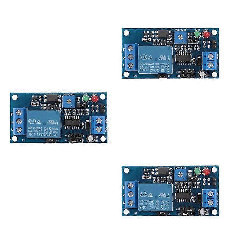 3X 12V DC Delay Relay On/Off Switch Module with Timer hwy