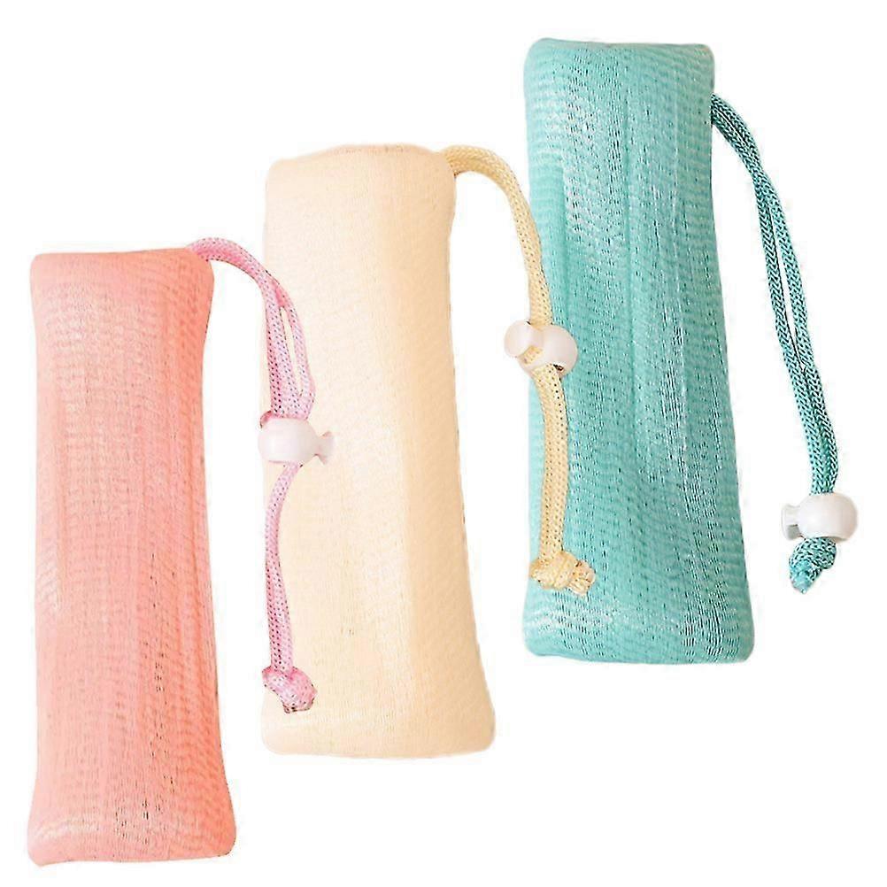 Soap Bag Multi-Layer Mesh Cleansing Foaming Nets for 3Pcs Assorted Color