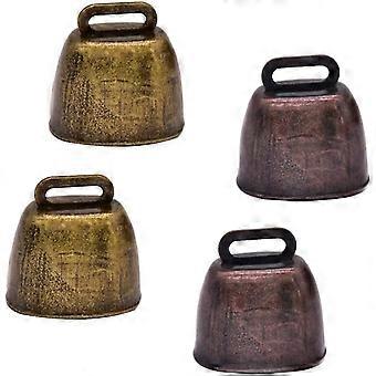 4Pcs Metal Cow Bell Copper Bells Shepherd Bell Farm Bell