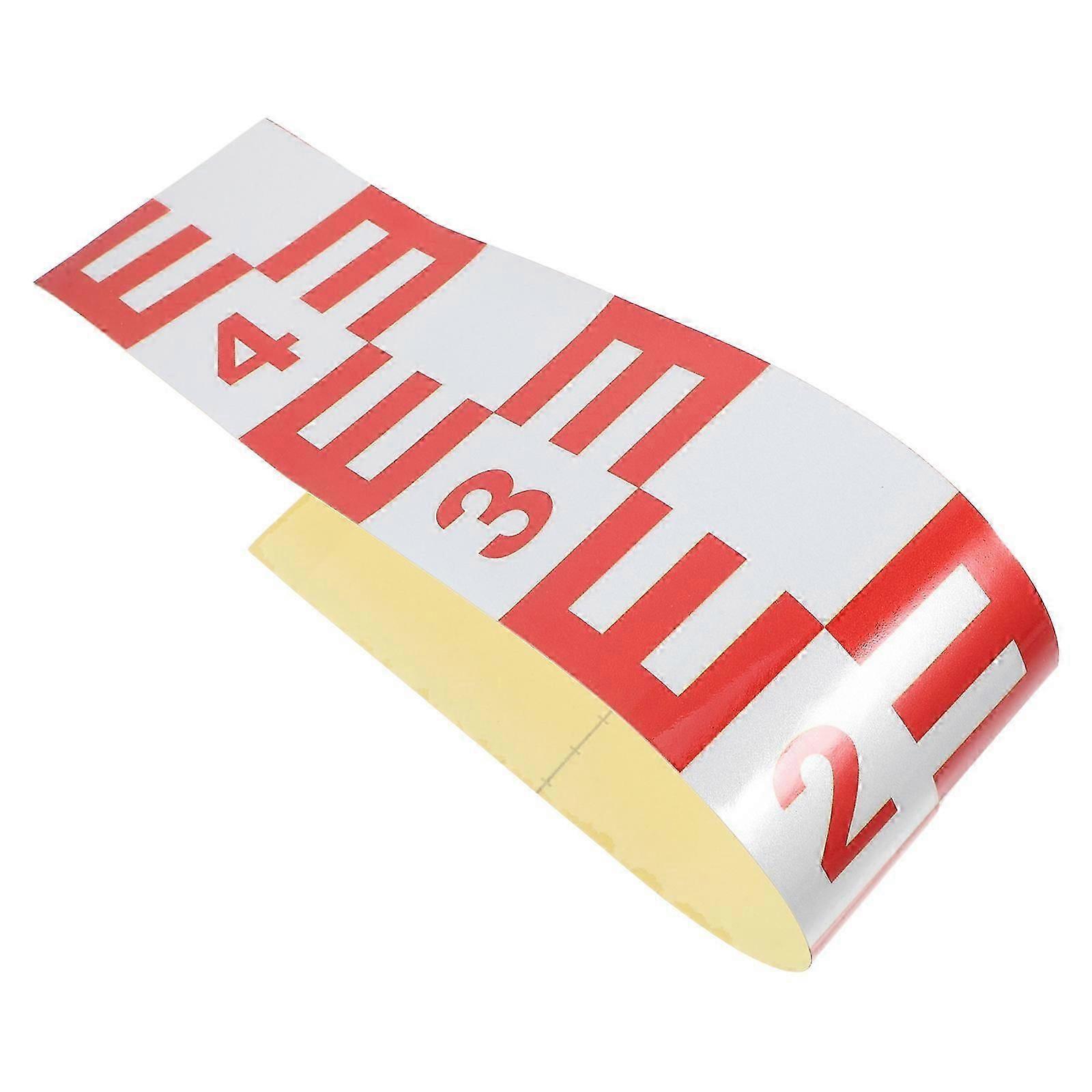 Self Adhesive Reflective Water Level Indicator | PVC | Red | 50cm | For Pool