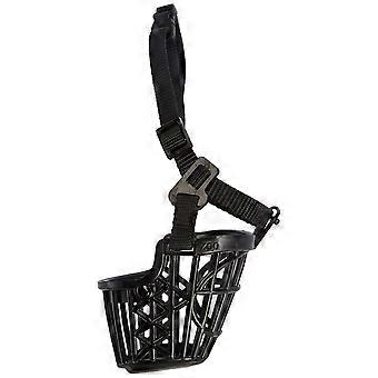 Hundemaulkorb aus Kunststoff mit Schnauze Nylonband, 17 cm, Small, Schwarz Multi 17cm/Small