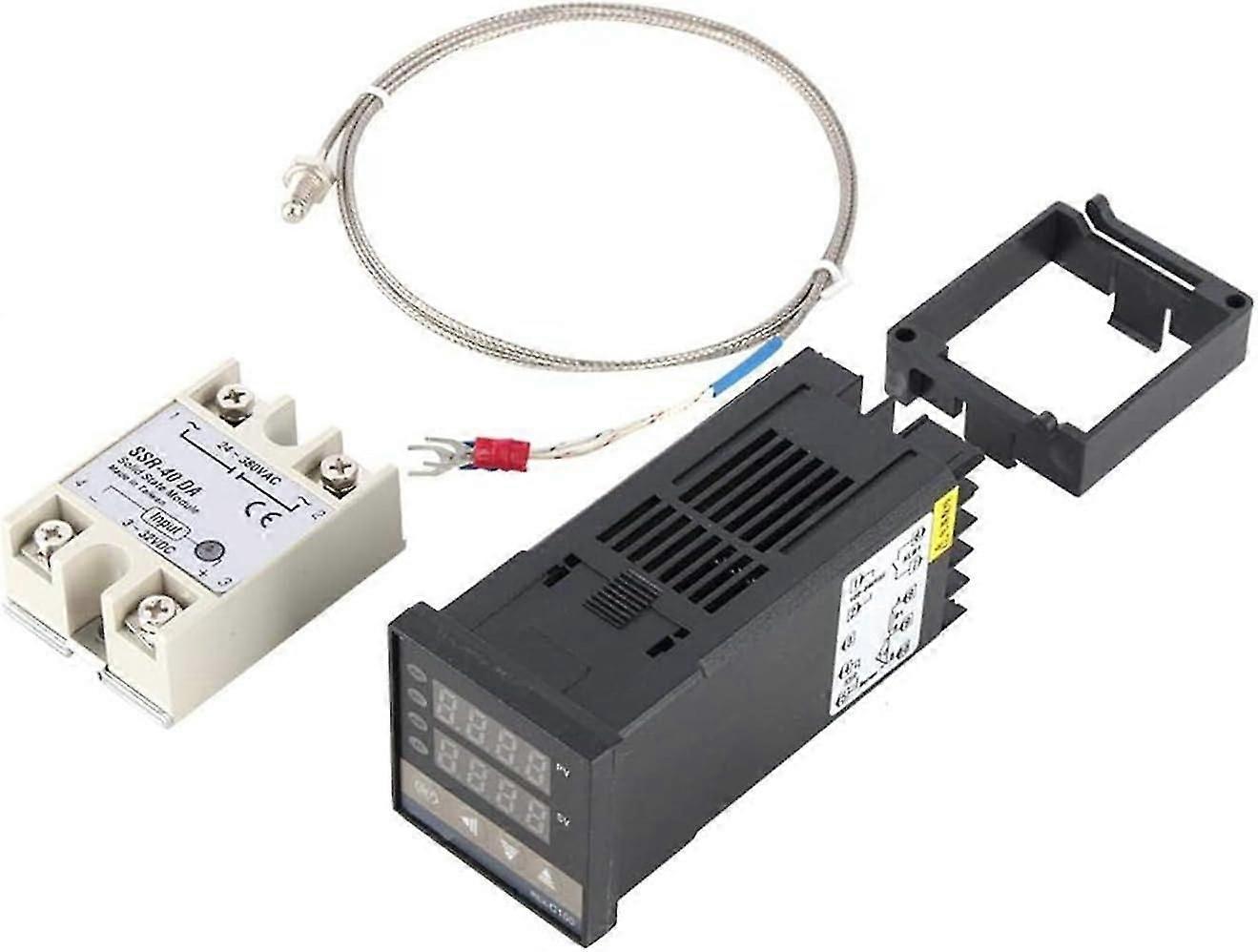 Smart Pid Temperature Controller, Digital Rex-C100 Temperature Controller + 40A Solid State Relay - q39