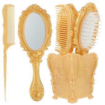 Salon Hair Brush Comb Set for Hair Care with 5Pcs Storage Holder