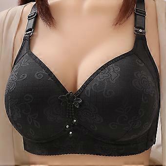 Women Mom Bra Large Size Thin Cup Elderly Women Female Full-cup Brassiere Non-magnetic Non-steel Ring Ladies Mom Underwear