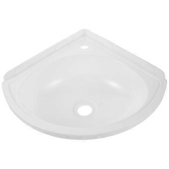 Lavandino da bagno a parete ad angolo Lavandino da bagno sospeso bianco Lavandino galleggiante Lavabo triangolare con foro per rubinetto per bagno