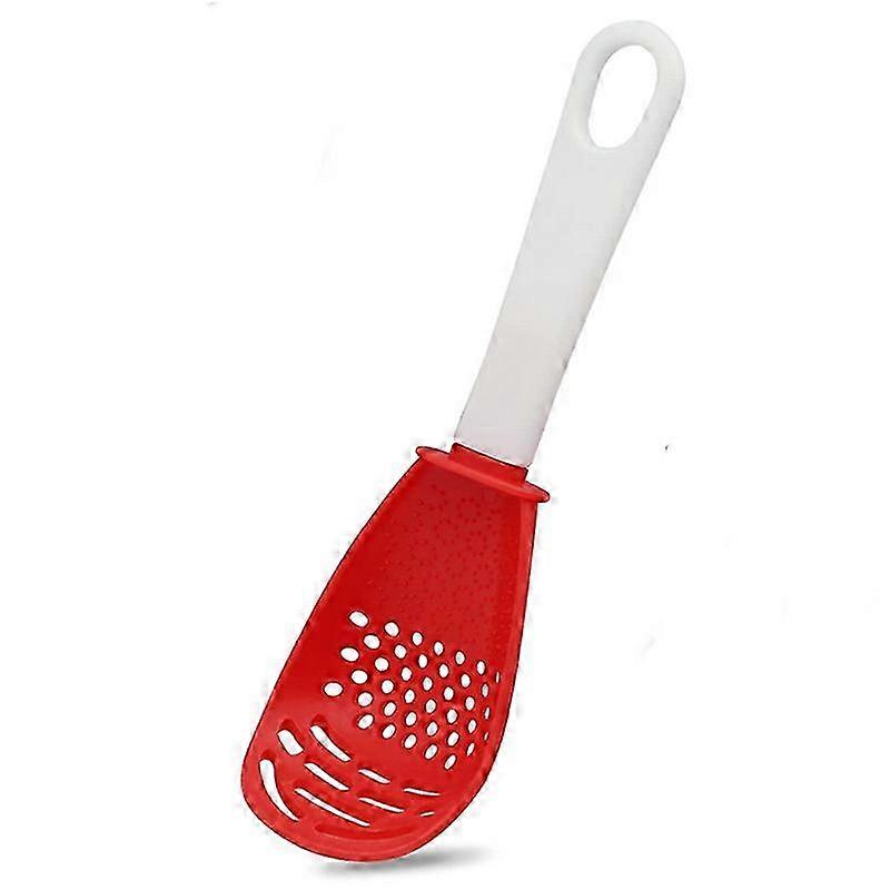 Multifunctional Cooking Spoon Kitchen Tool Filter Spoon (1pc-red )