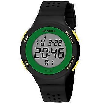 SYNOKE 67866 Natação Impermeável Porosa Respirável Pulseira de Silicone Esportes LED Relógio Eletrônico
