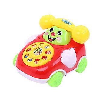 Kid Educational Telephone Cartoon Phone with Pull Line for 1Pcs