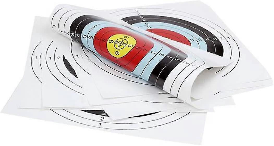 Replaceable Archery Target Paper Archery Paper Practice Training Target Paper Full Ring 20pcs 40*40cm
