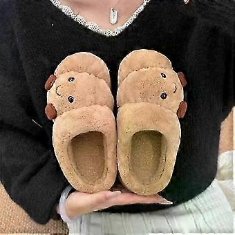 Croissant Slippers Unisex Plush Bread Shoes Cozy Cotton Indoor House Slippers Shoes