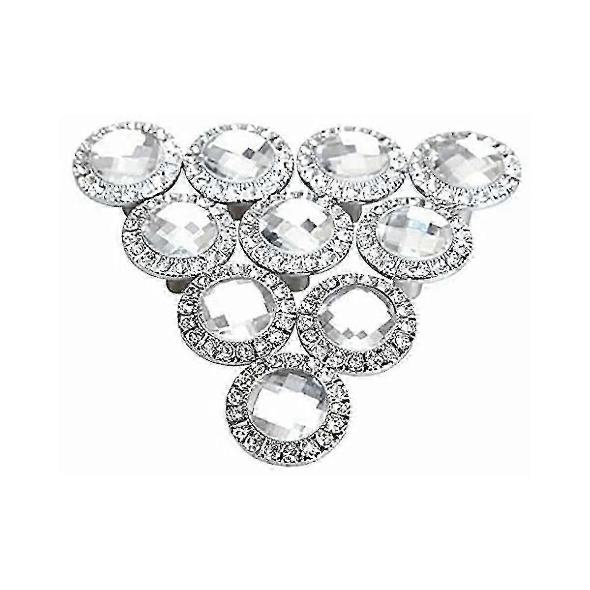 LM 30mm Round Door Knobs, Crystal Sparkle Handle compatible with Cabinets PHX