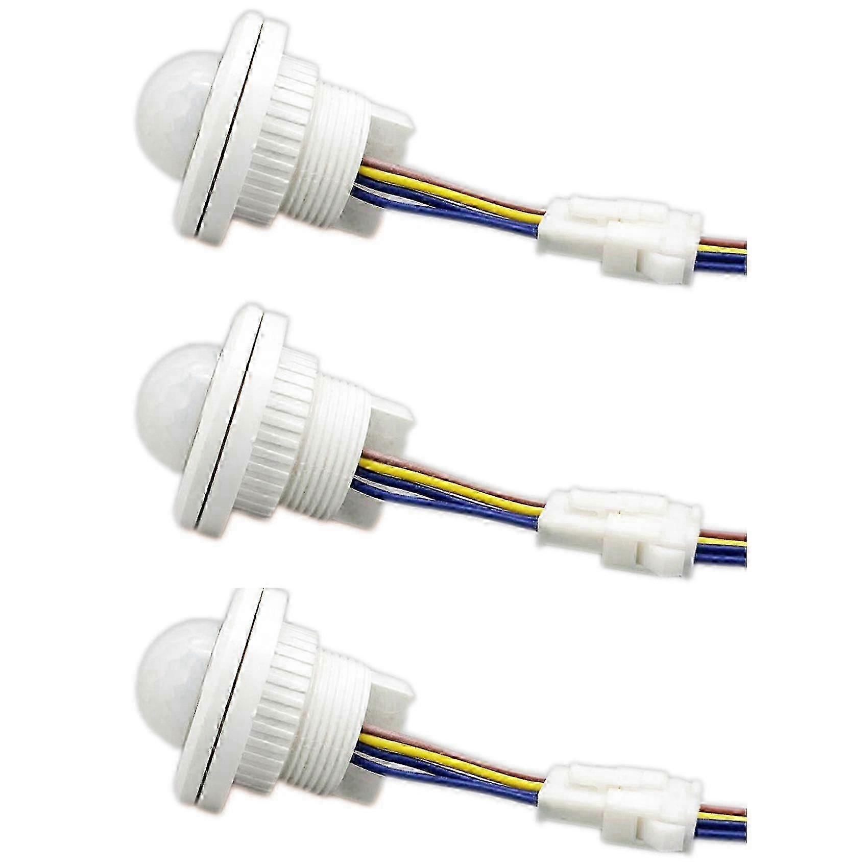 3X Mini PIR Infrared Motion Sensor Detection 220V Adjustable Time Infrared Automatic LED Light Witch AF