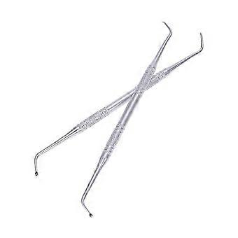 2 Pack Stainless Steel Toenail Nail Cleaner for Deep Cleaning, Portable Design