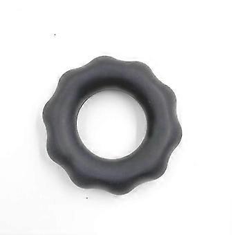 Hand Finger Wrist Gripper Grip Silicone Ring Strength Trainer Exerciser 20-60lbs. (black)(1pcs)
