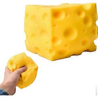 Easy Sqweezy Super Cheesy,Giant Squishy Cheese Block, Jumbo Squeeze Cheeses,Yellow Rebounding Squishy Cheesess for Stress Relief,Sensory / Fidget_zqgs