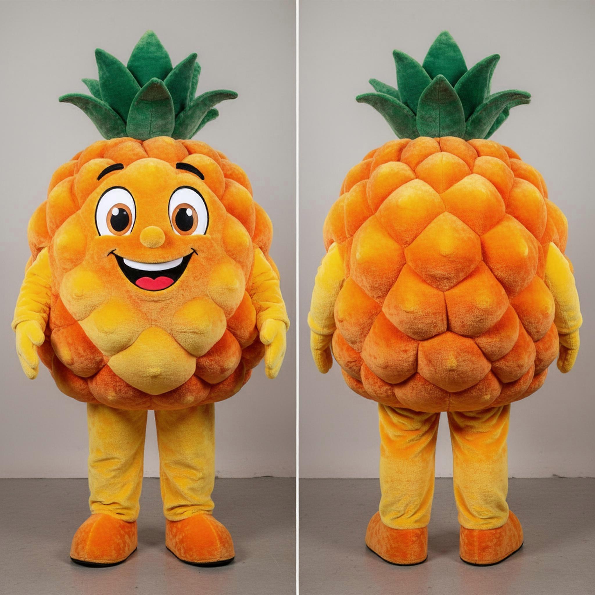 MASTICOT Golden Plush Cartoon Raspberry Mascot