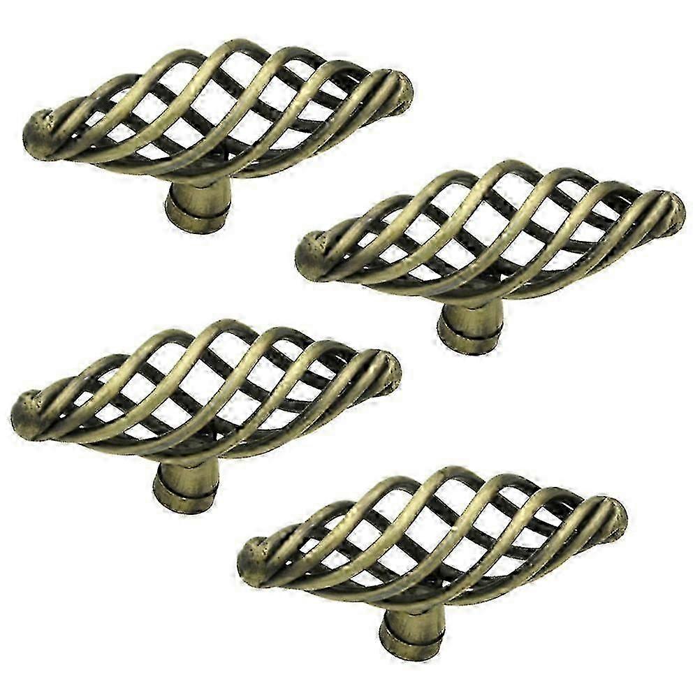 Z8 Alloy Door Knobs Nordic Bird Cage Pull Handle Creative Design 4Pcs