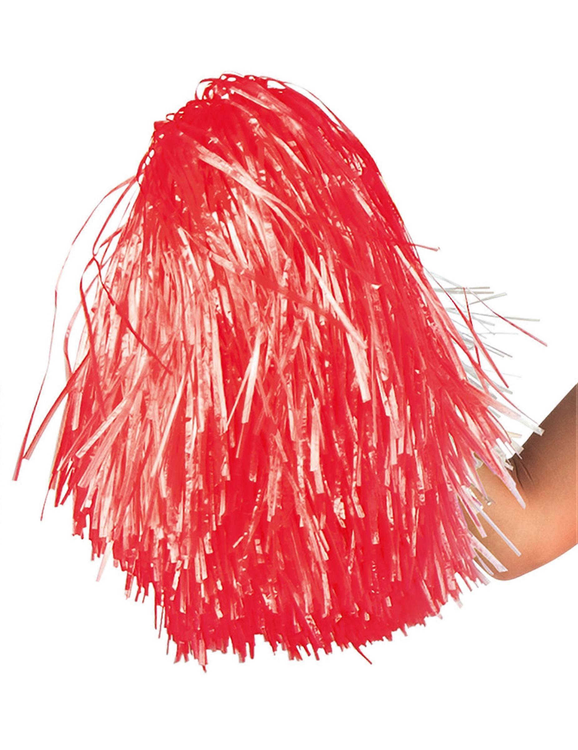 Metallic red pompom