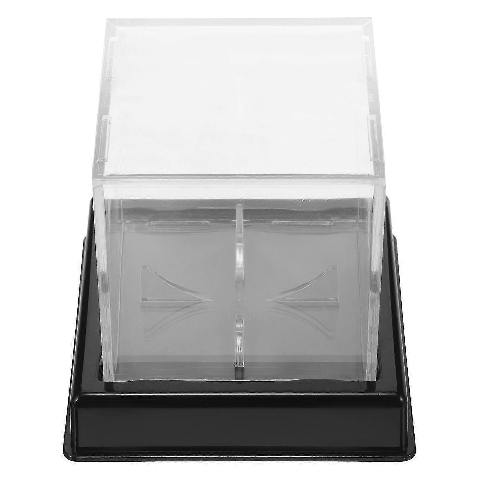 Square Baseball Display Case Clear Plastic Cube Baseball Holder Transparent Showing Box