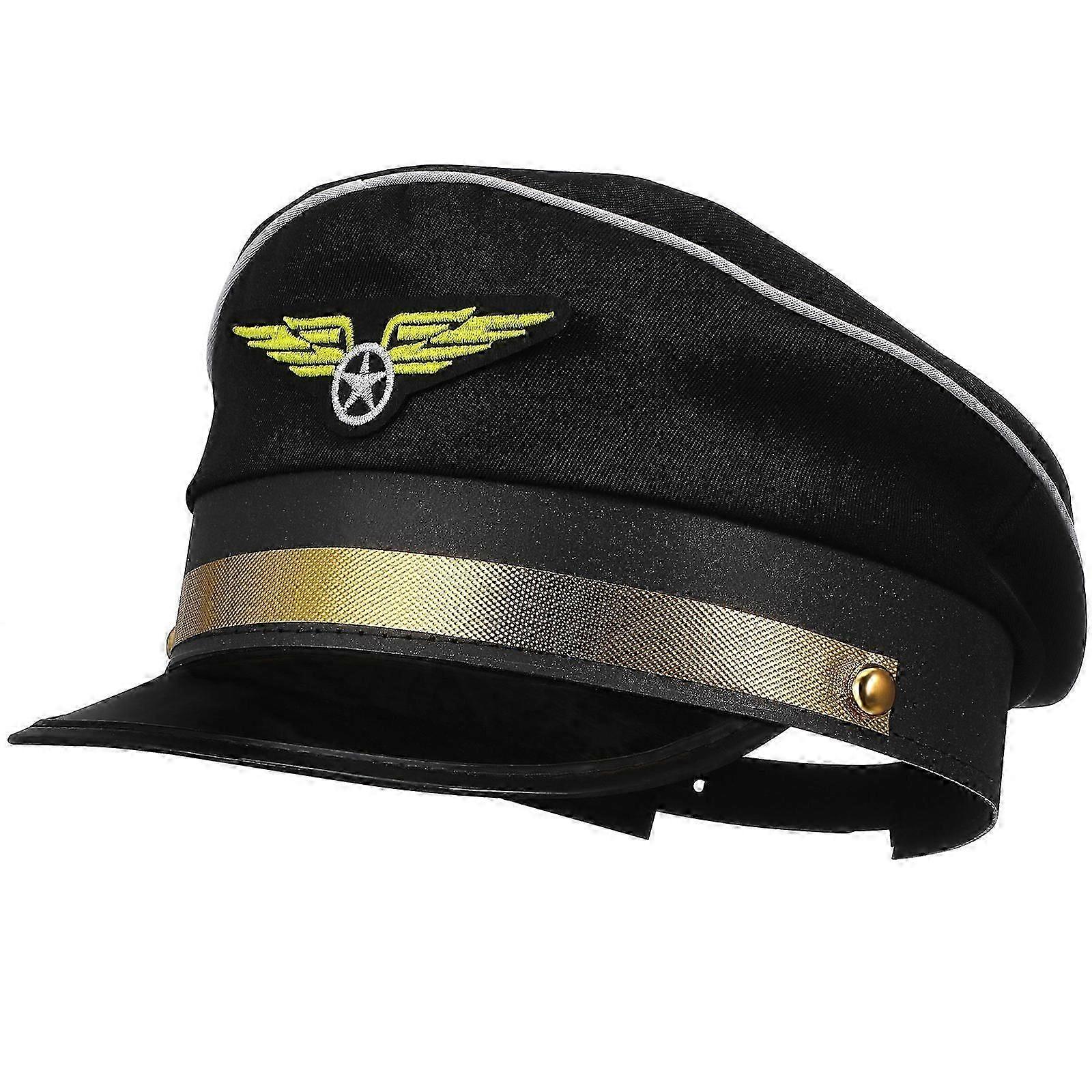 1Pcs Round Brimmed Pilot Hat Polyester Stage Performance Cosplay Accessory