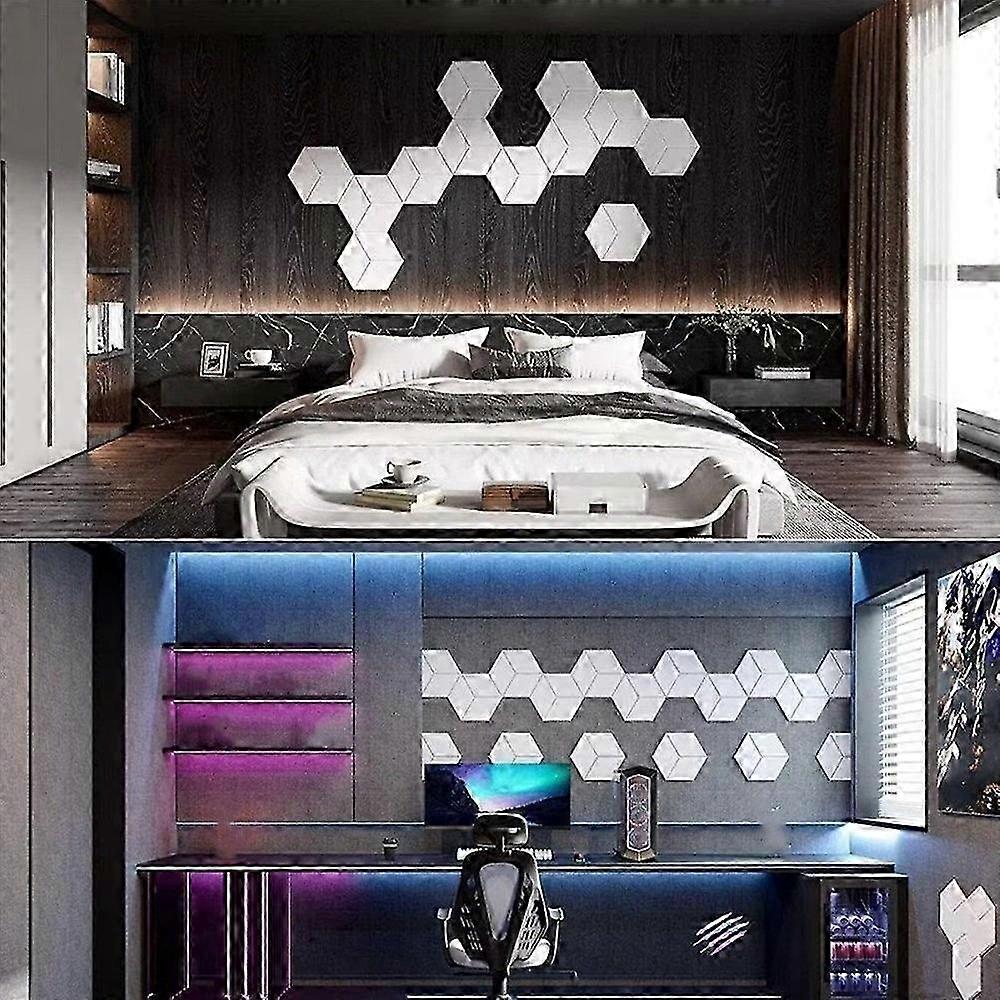 6pcs Hexagon Self-Adhesive Polyester Panels