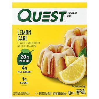 2 sztuki batonów proteinowych Quest Nutrition, smak cytrynowy, "Lemon Cake", każda sztuka zawiera 4 batony, waga: 60 g (2,12 oz) każdy.