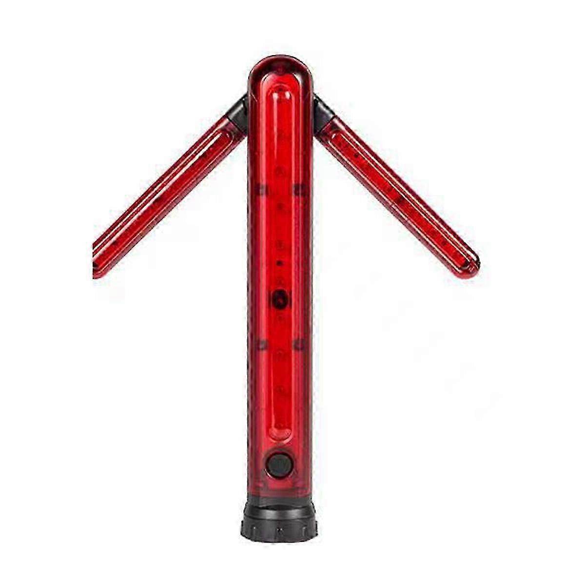 Extendable LED Traffic Baton Red Black