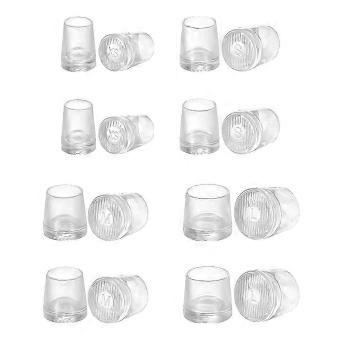 Clear 8 Pairs High Heel Protector Repair Caps Covers for walking on grass, Extra Small, Small, Medium, Large-ak
