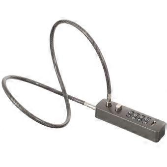Cable Lock Combination 4-Digit Industrial Use Lock with 5Pcs for Travel Security