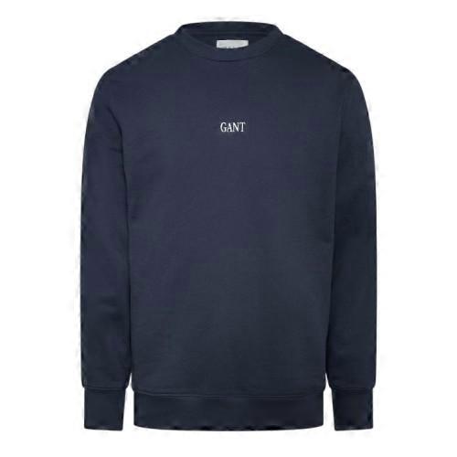 Gant Mens Logo Crew Neck Regular Sweatshirt