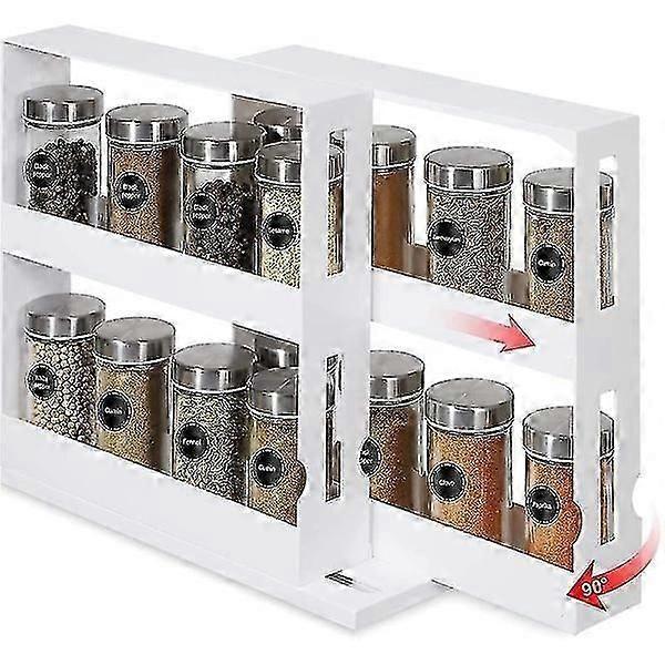 Narrow Extendable Spice Rack for Kitchen Cupboard