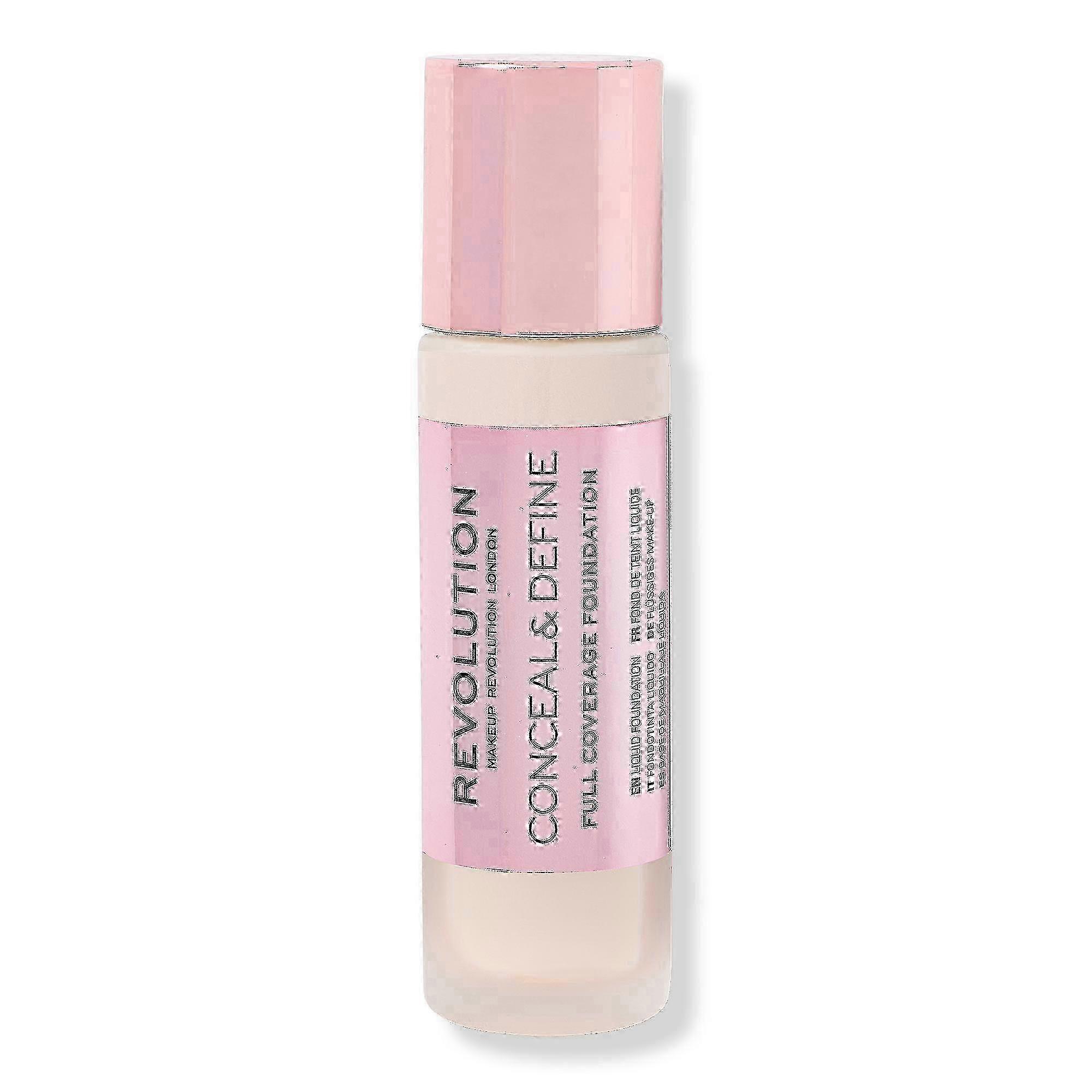 Makeup Revolution Conceal & Define Full Coverage Foundation, F1, 0.8 Oz