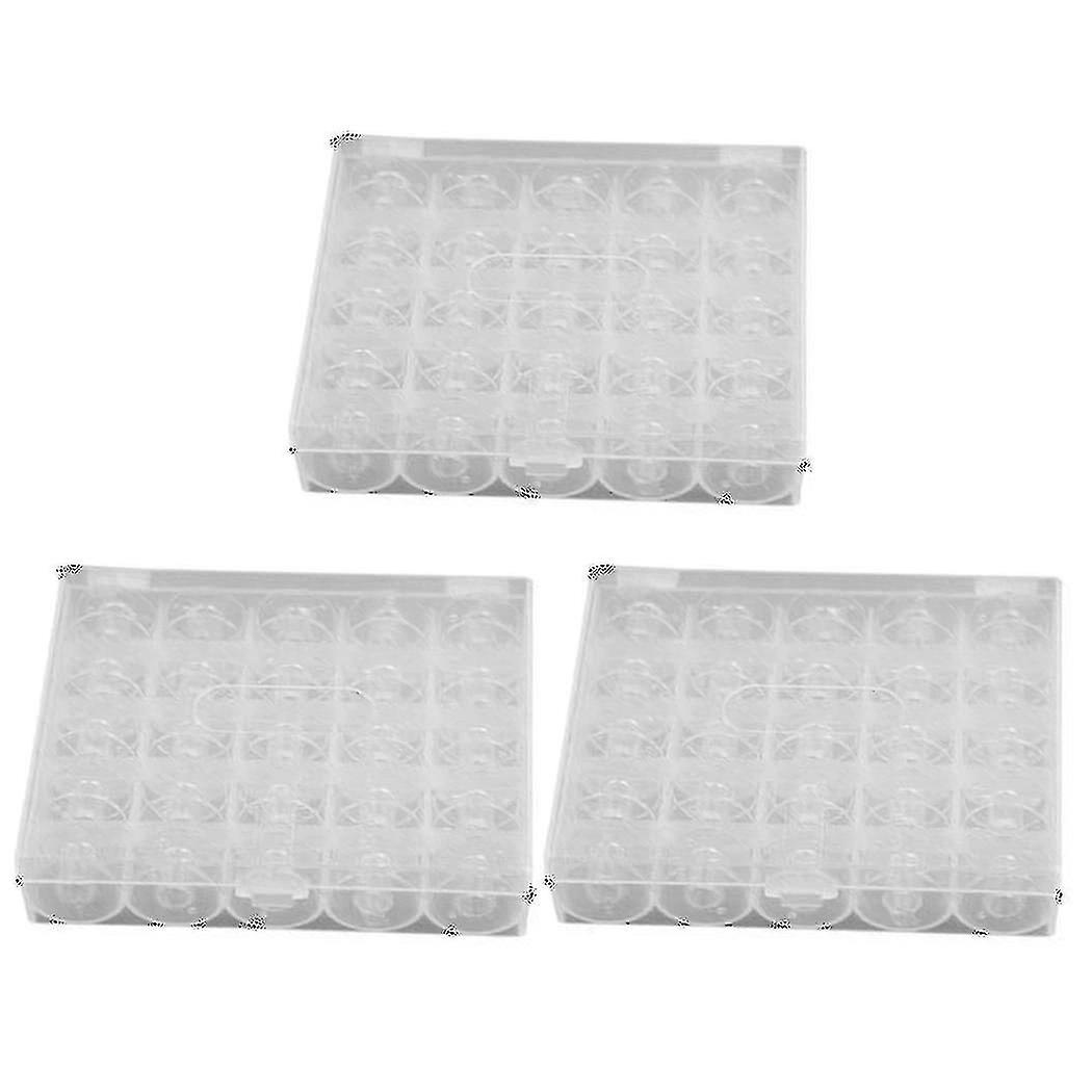 75pcs Plastic Empty Bobbins Case For Brother Singer Sewing Machine