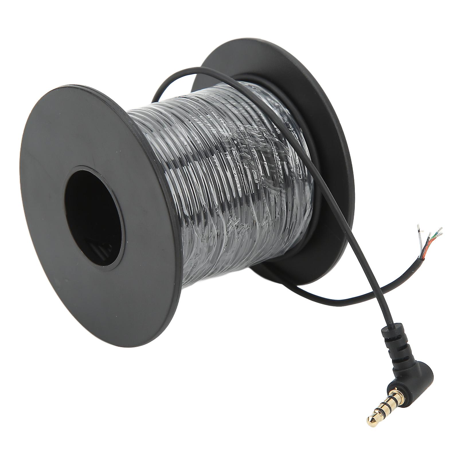 كابل مكتشف الأسماك كابل كاميرا الصيد المحمولة مستقرة الخارجية مكتشف الأسماك الكاميرا 0.07 بوصة مع قابس سماعة رأس 3.5 مم لصيد الأسماك