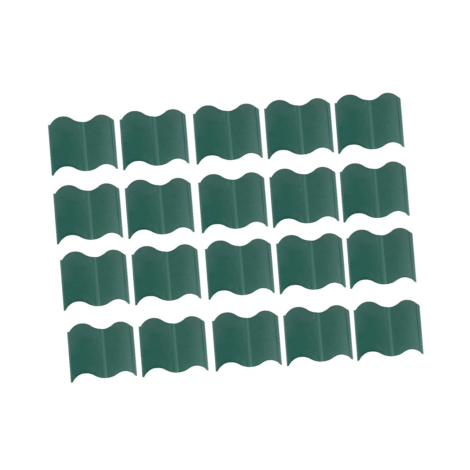 20Pcs Landscape Edging Border Interlocking Landscaping Edging for Yard Patio Green