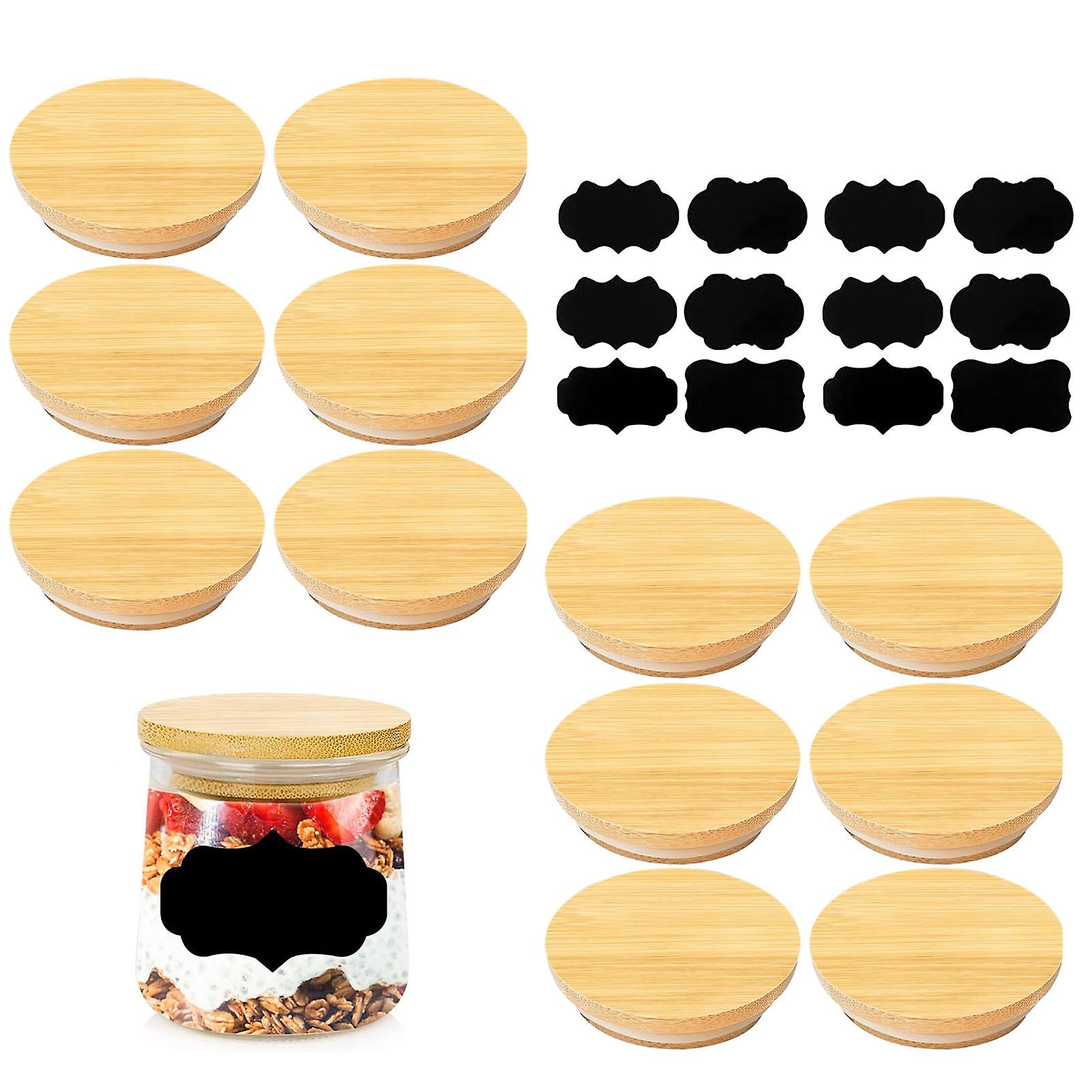 Glass Jar Bamboo Wooden Lids Easy To Clean Solid Wooden Jar Lids For Ktchen And Craft Storage