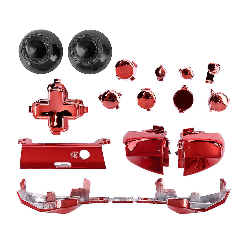 Red Electroplating Button Set for Xbox One Slim - Durable, Stylish ABXY Replacement