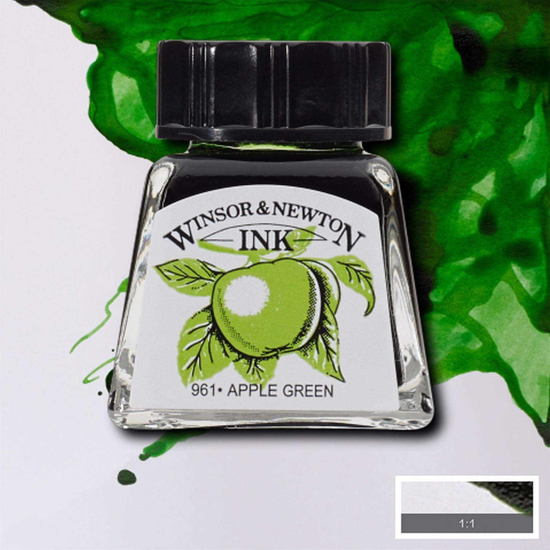 Winsor & Newton Designers Drawing Ink - Apple Green - 14ml