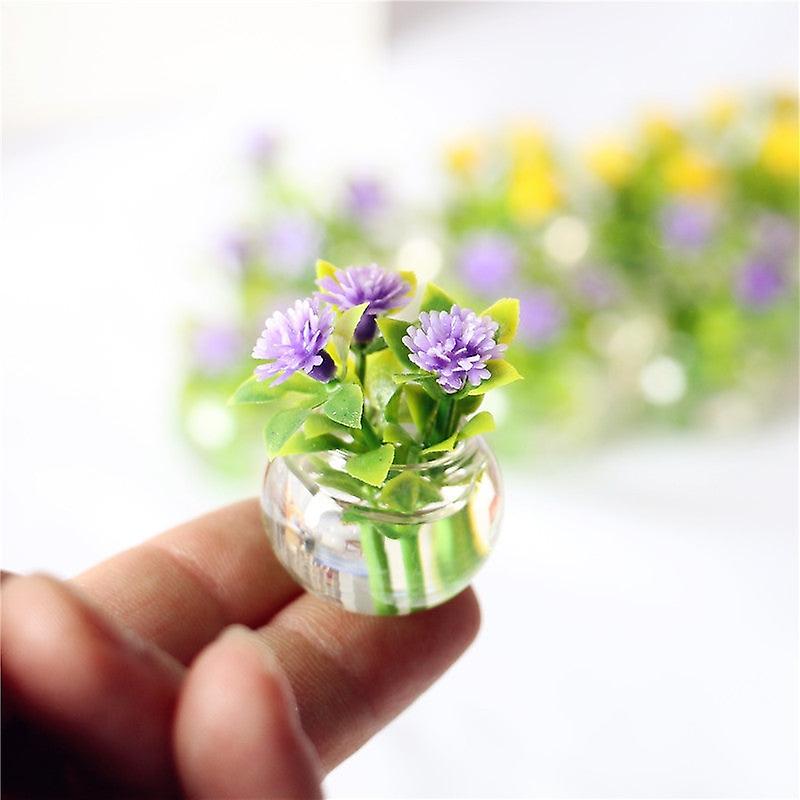 Miniature Furniture Toy Dolls House DIY Decoration Accessories Mini Simulation Hydroponic Glass Plan