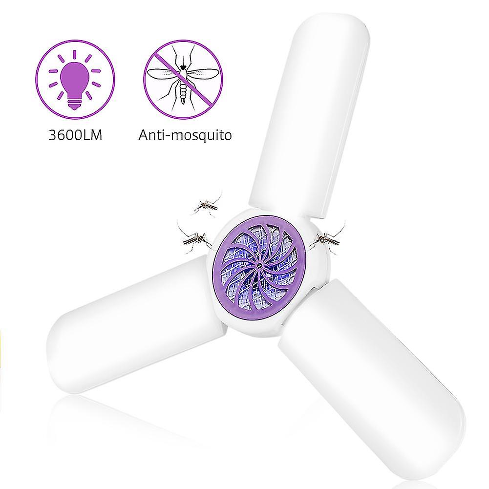 E26/27 Three Leaf folding mosquito killer light, input voltage 110-265V AC, 45W 6500k