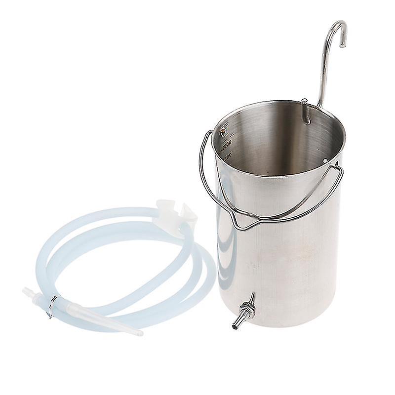 Enema Bucket Kit rustfritt stål-egnet for hjemmet, vann kaffe kolon rensing