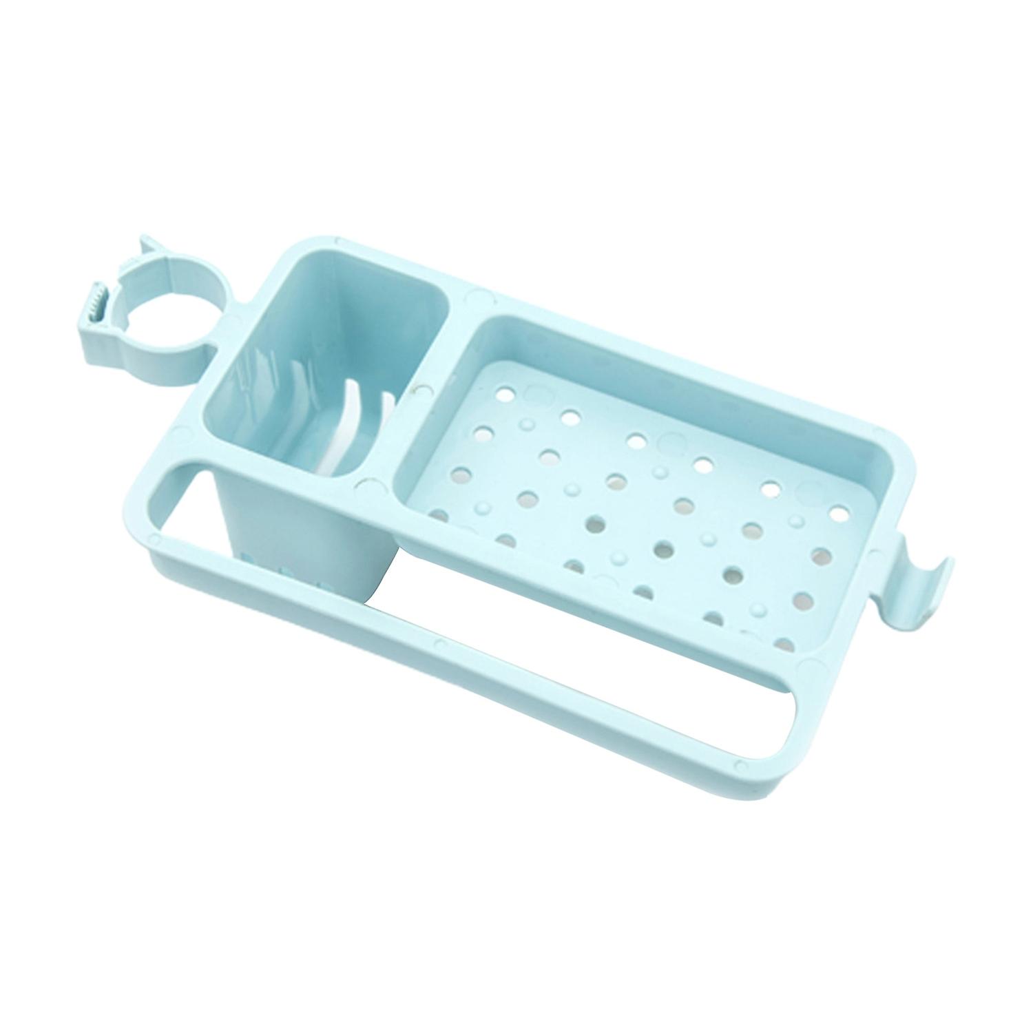 ZHOUBA Sink Shelf Ventilation Easy Install PP Sink Caddy Sponge Holder for Kitchen