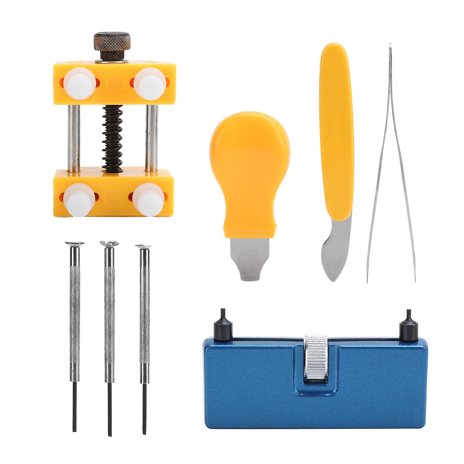 8pcs Watch Back Case Cover Opener Set Watch Repair Tools Battery Replacement Tool Watchmaker Kit Durable