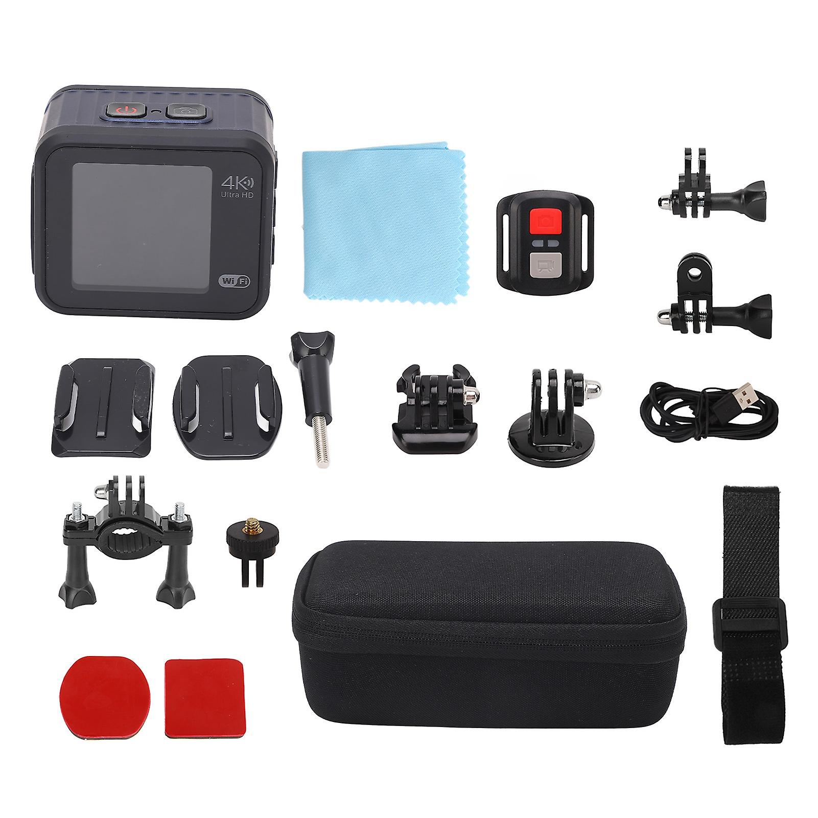 Ultra HD 4K 60fps Action Camera 1.54 Inch IPS Display Camera IP68 Waterproof Anti Shake 160 Degree Wide Angle Action Cam Built in 128GB Storage