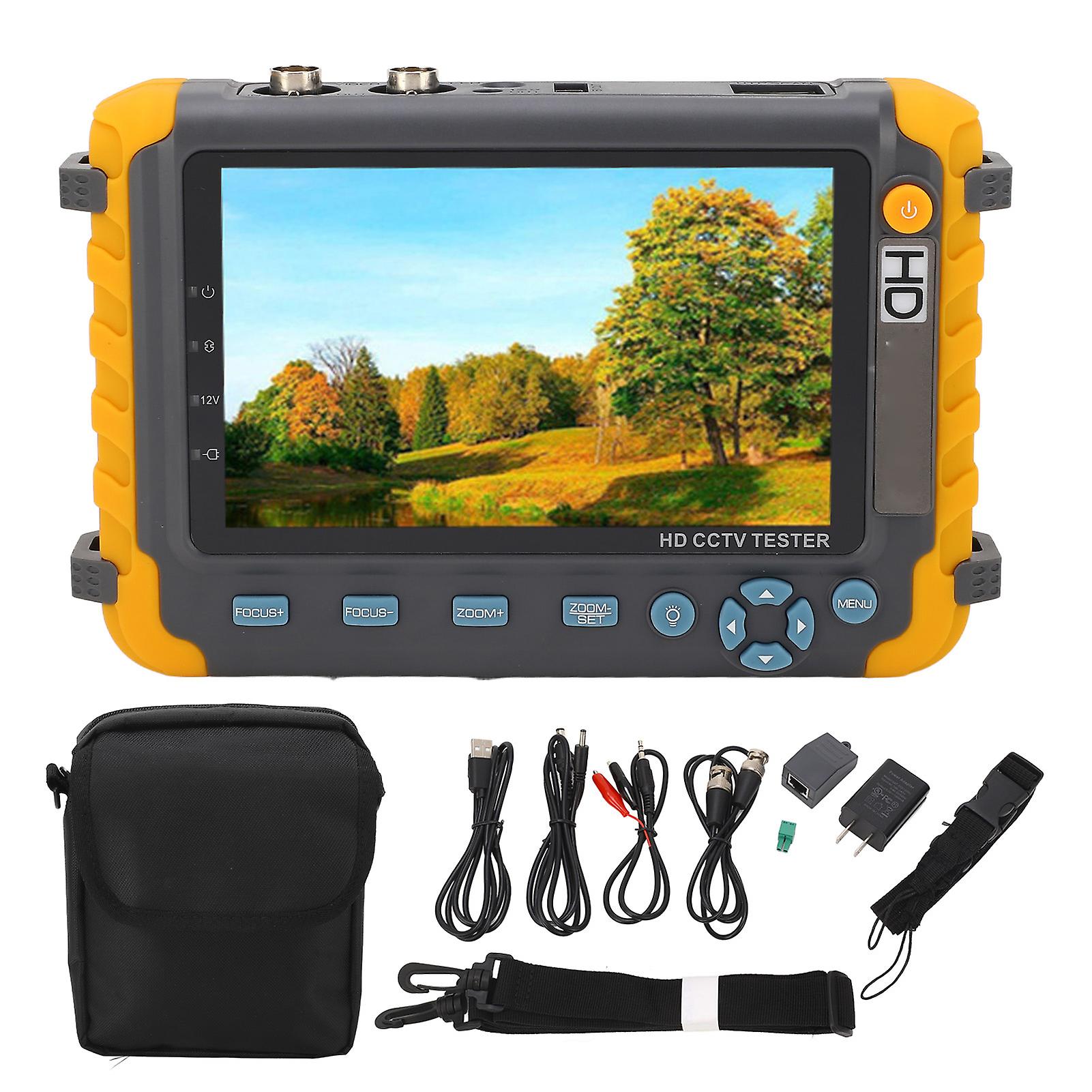 Testeur de vidéosurveillance 5 pouces 8MP VGA HD entrée moniteur vidéo analogique AHD TVI CVI testeur de caméra avec test de câble UTP
