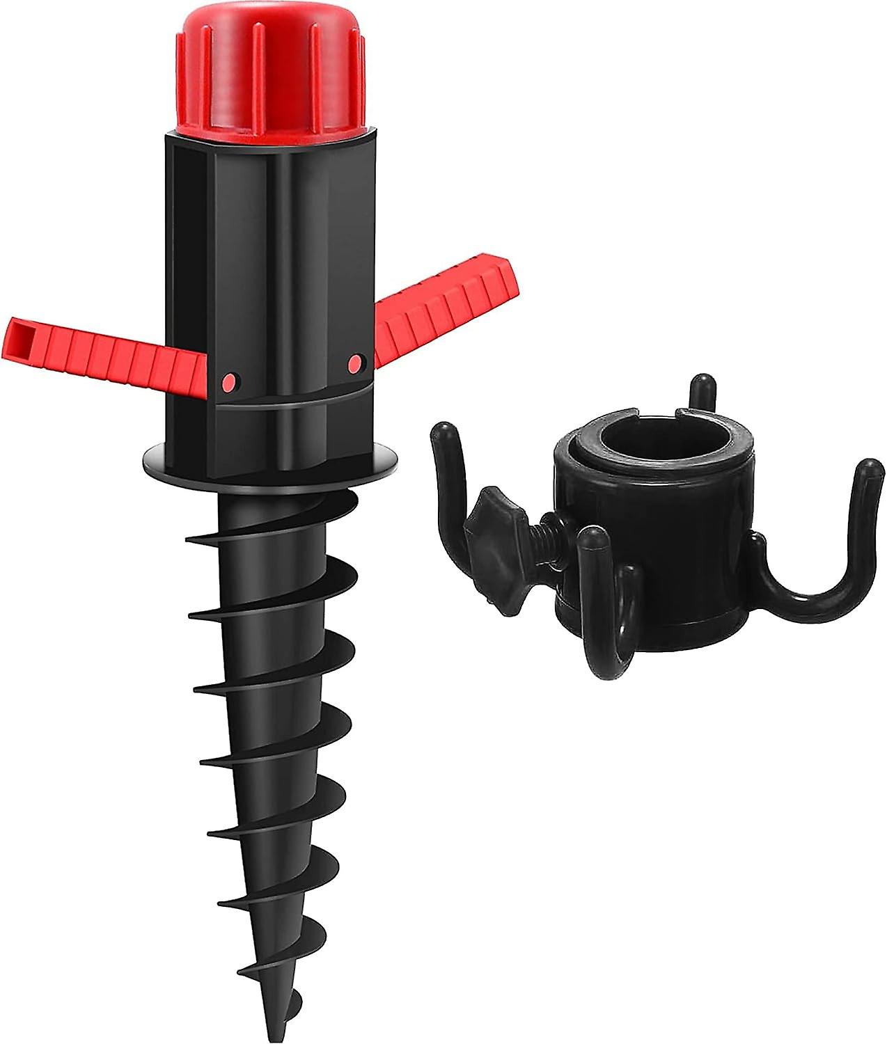 Parasol Holder, Parasol Stand, Screw-in Holder with Handle for Parasol